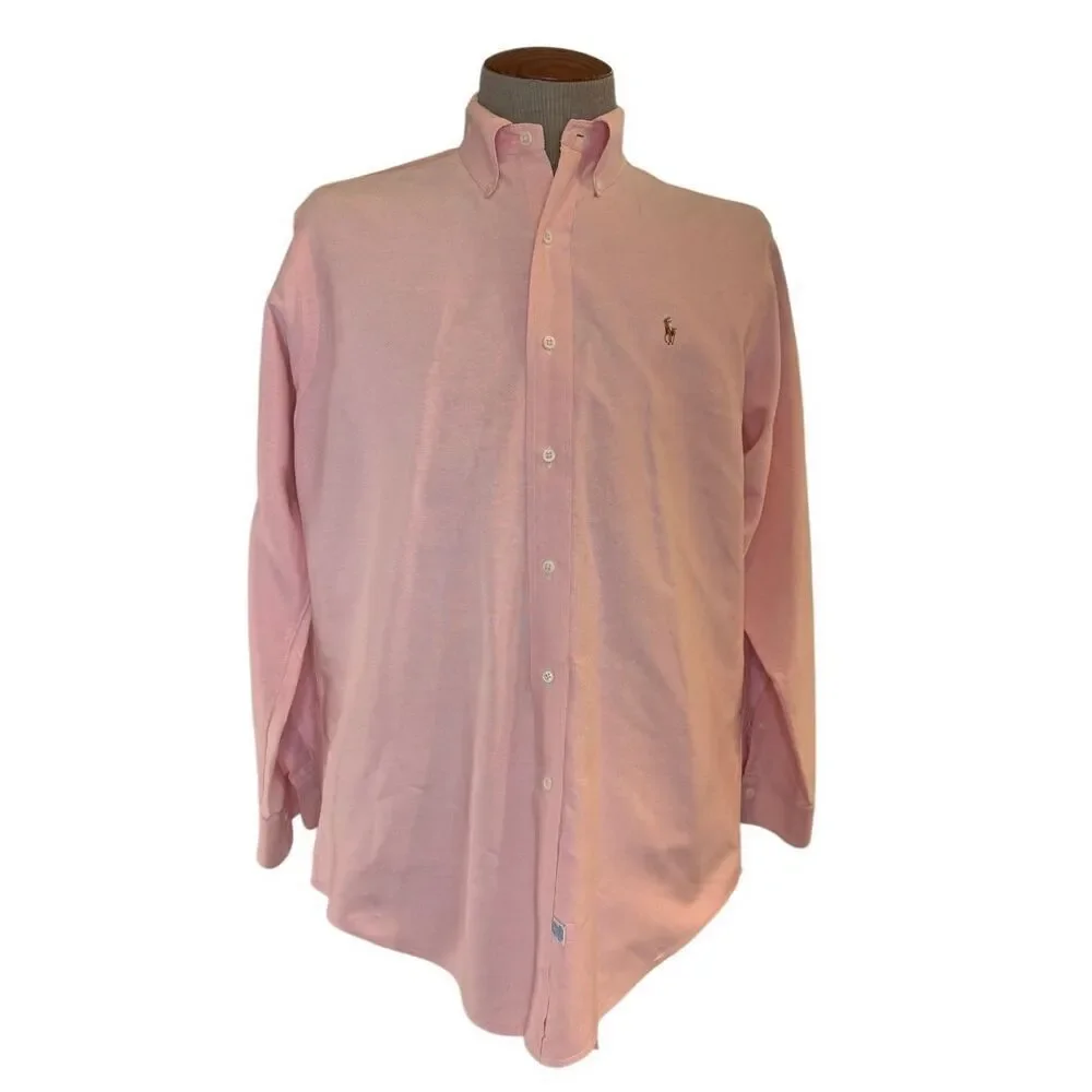 Ralph Lauren Pink Button Down Dress Shirt Sz. 15.5/33. Preppy Professional